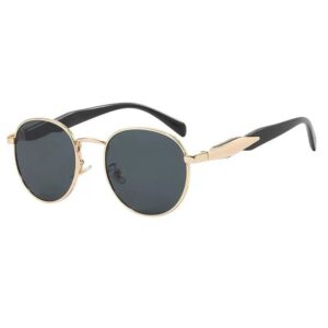 Premium Oval Frame Sunglass with Leather Box