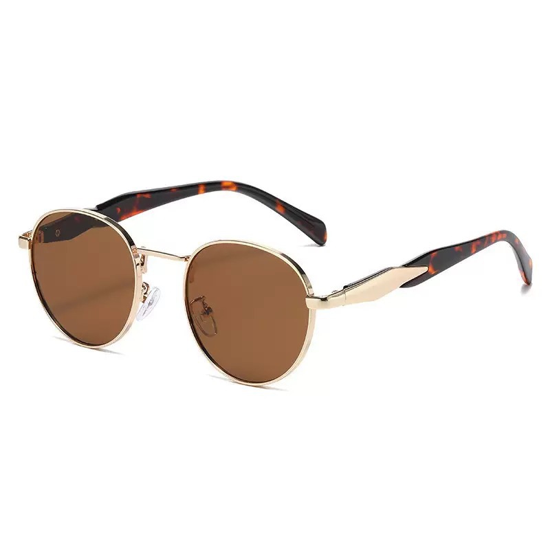 Premium Oval Frame Sunglass with Leather Box - Image 3