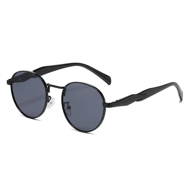 Premium Oval Frame Sunglass with Leather Box - Image 2