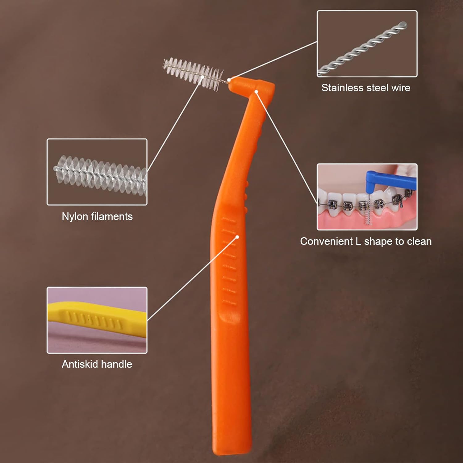 L-shaped Interdental Orthodontic Brush (6 pcs) - Image 11
