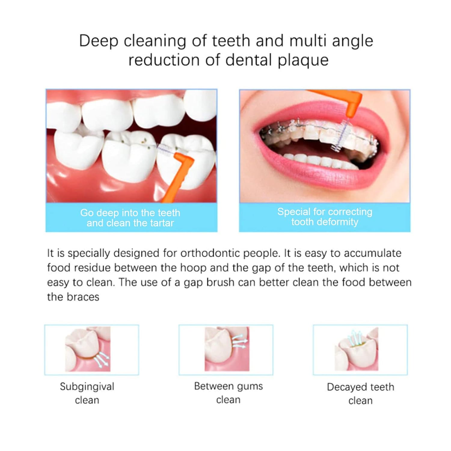 L-shaped Interdental Orthodontic Brush (6 pcs) - Image 7