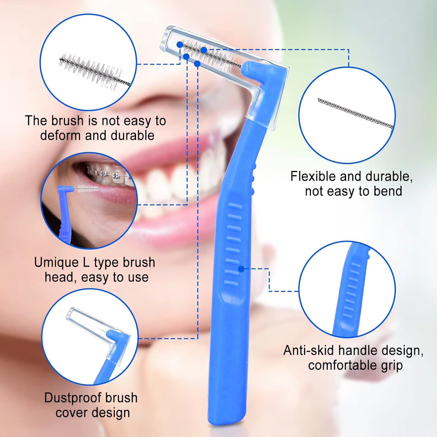 L-shaped Interdental Orthodontic Brush (6 pcs) - Image 6