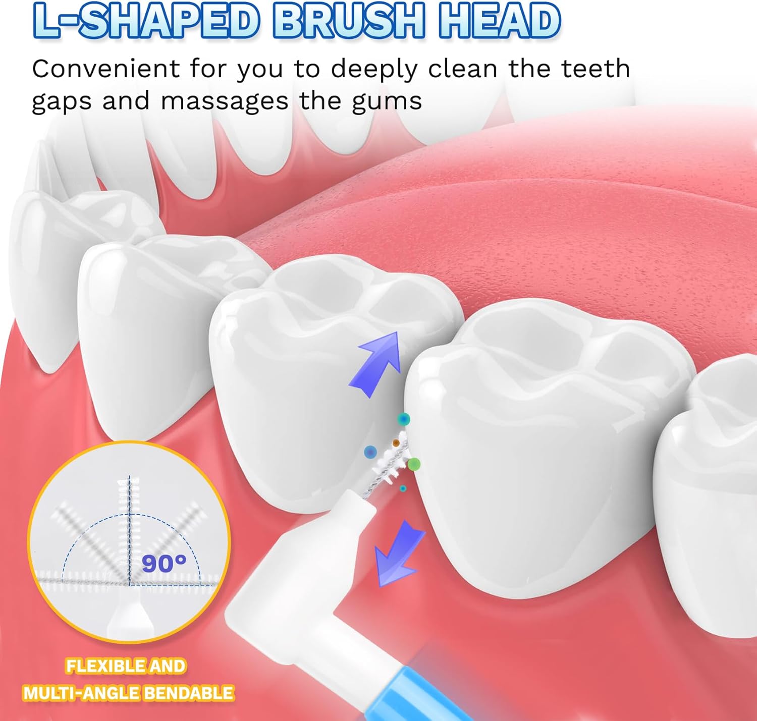 L-shaped Interdental Orthodontic Brush (6 pcs) - Image 9