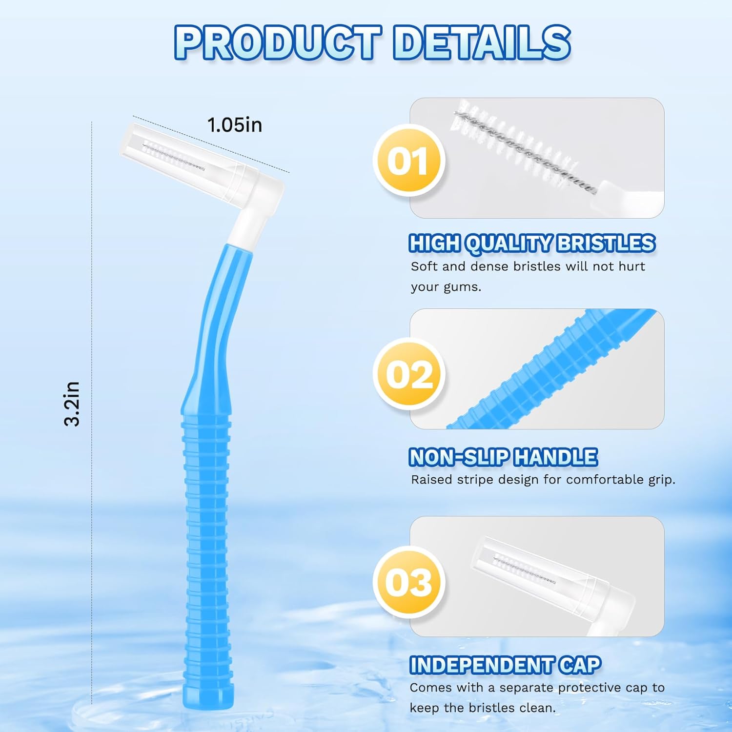 L-shaped Interdental Orthodontic Brush (6 pcs) - Image 3