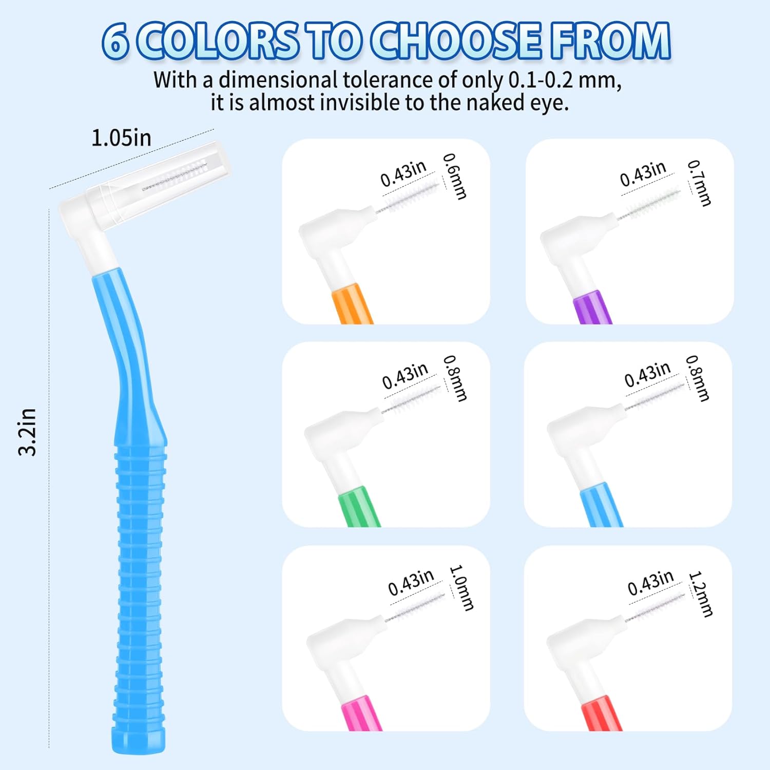 L-shaped Interdental Orthodontic Brush (6 pcs) - Image 4